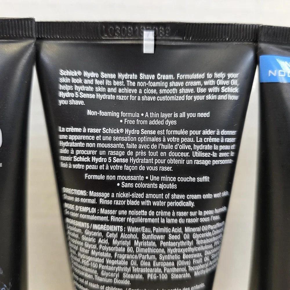 3 Schick Hydro Sense Hydrate Shave‎ Cream 6oz ea